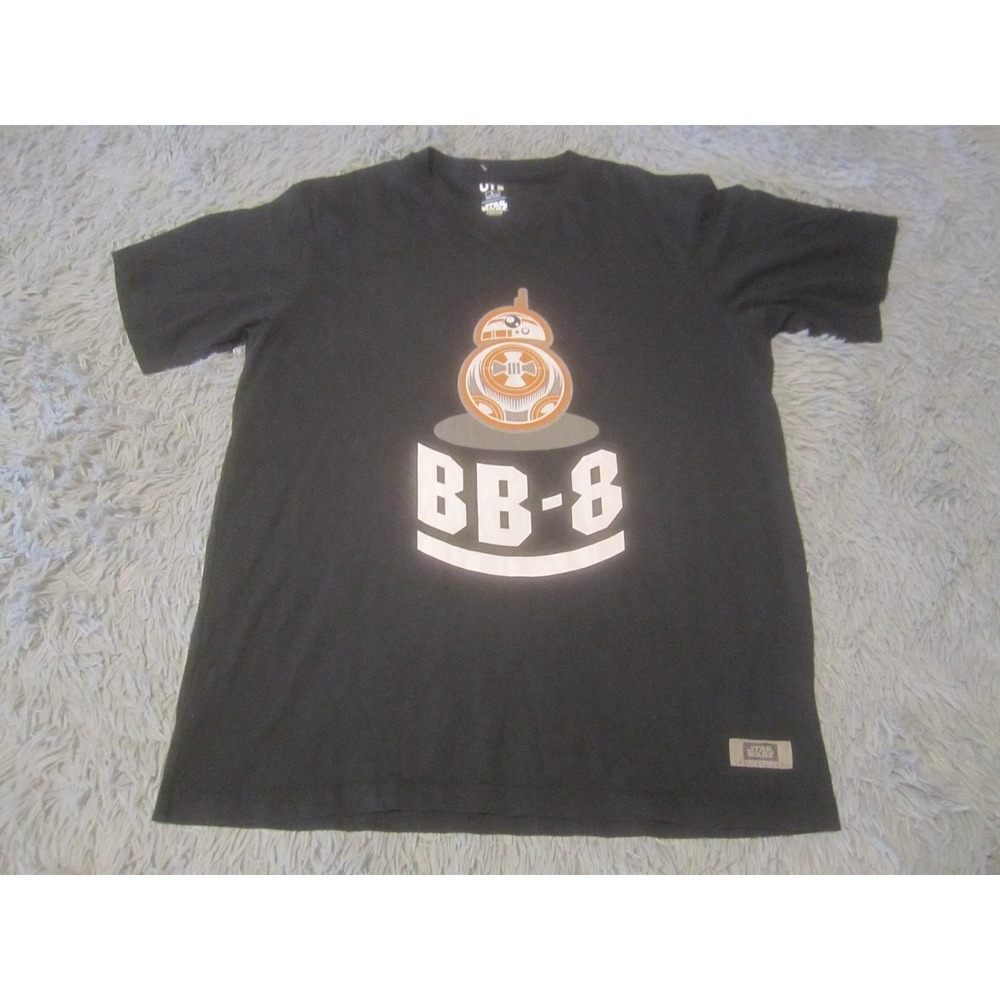 Star Wars BB-8 Shirt Mens Large Black The Last Jedi Droid Graphic Tee Sci-Fi